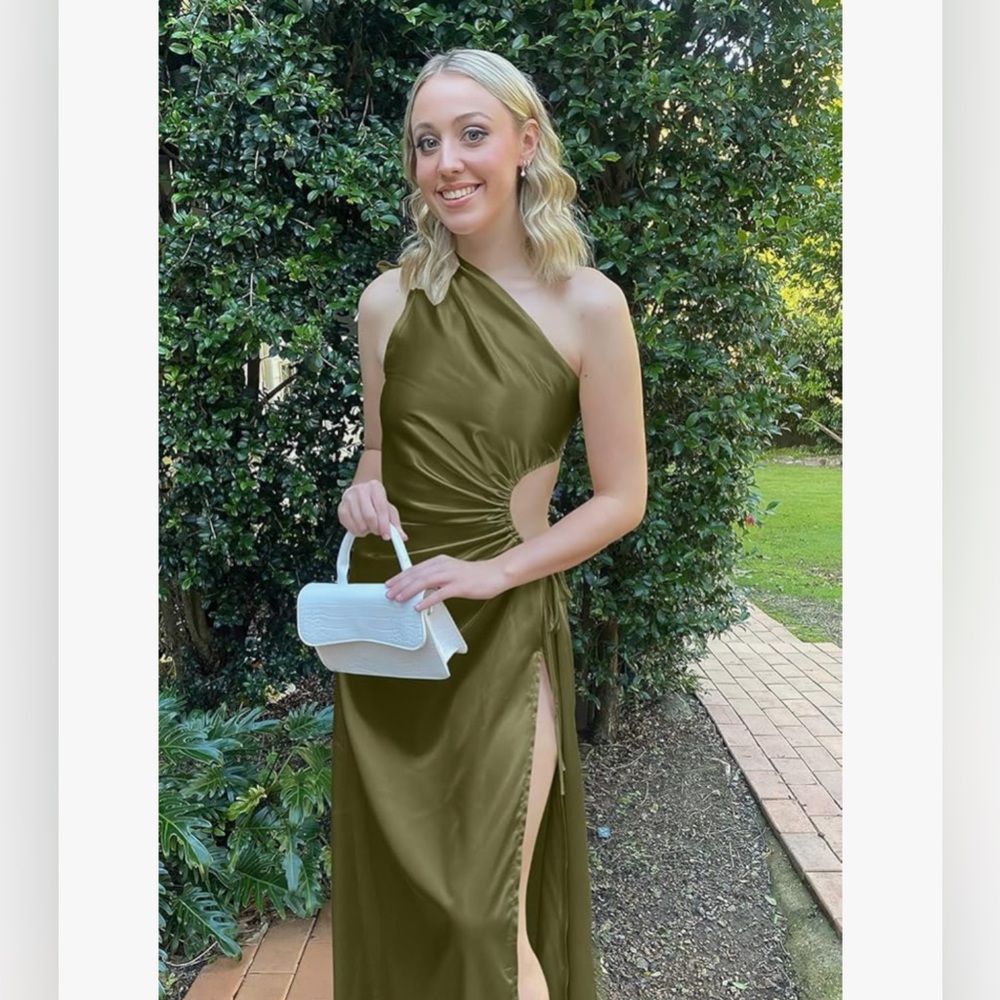 Wedding Guest Dress BLACK Satin - Picture 3 of 3